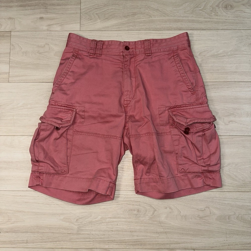 Polo Ralph Lauren Cargo Shorts Mens 34 Pink‎ Cotton Utility Summer Pony Preppy
